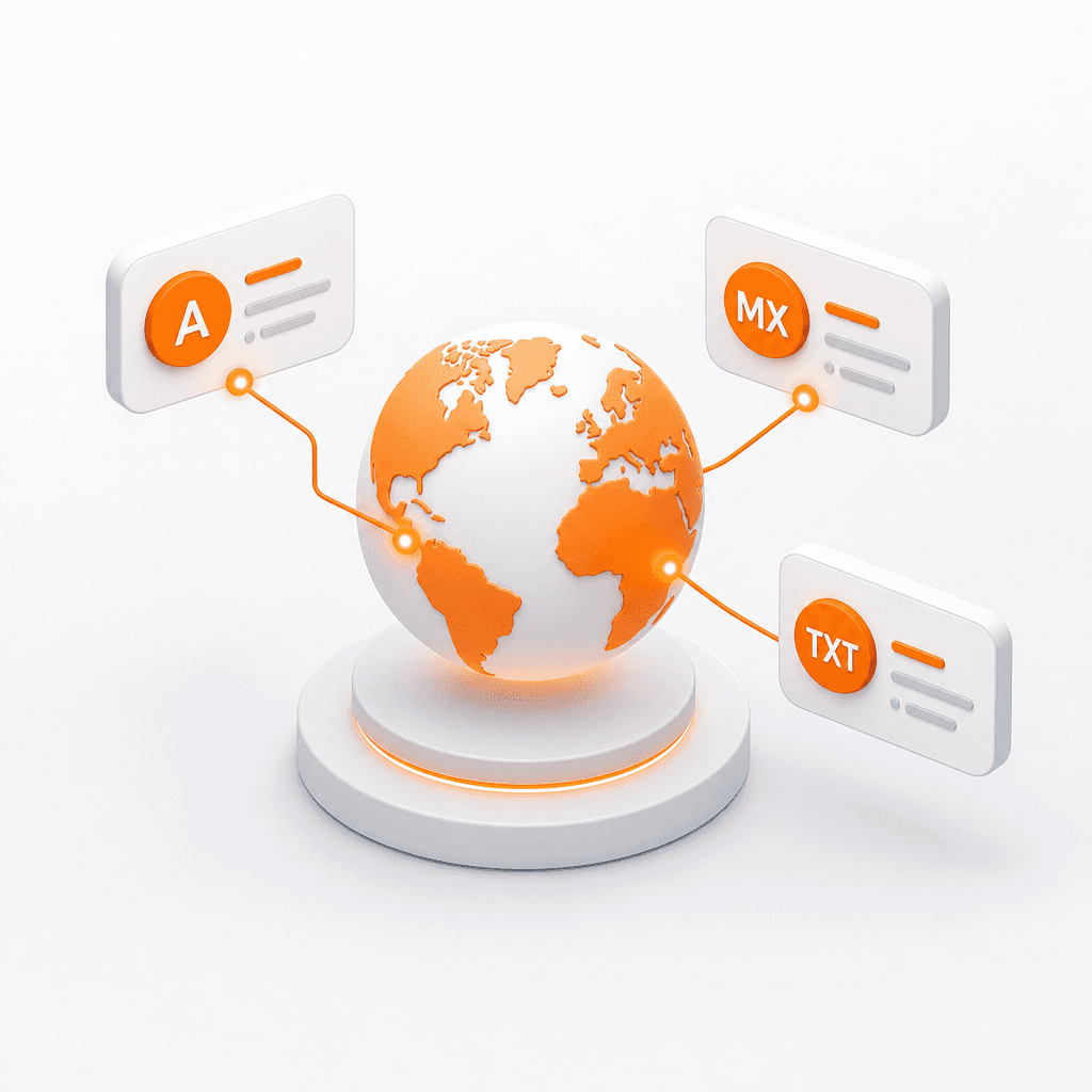 Ilustrasi alat DNS Lookup